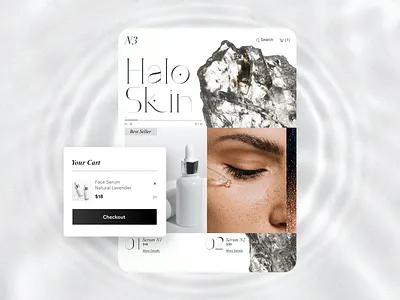 Light mode beauty cart dark mode design editor x graphic design light mode shop skin skin care stone store ui uiux web design website white