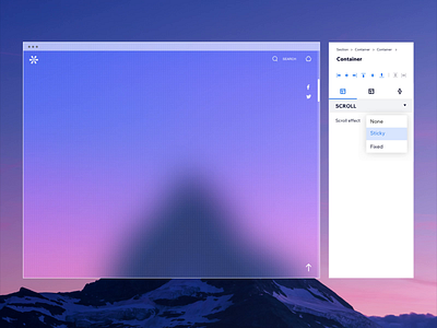 Sticky position builder design editor x feature graphic design scroll site sticky sticky position ui web design website