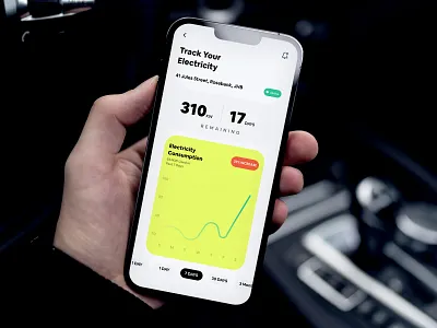 Electricity Usage Tracker App app business value design electricity ui ui design ui designer user experience user interface ux