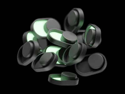 3D switch (toggle) 3d 3d art 3danimation blender dark graphic design green interface mood render switch toggle ui user interface