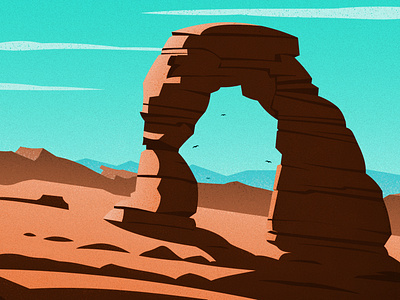 Desert View canadian artist desert illustration landscape nature outdoors retro vintage yeg