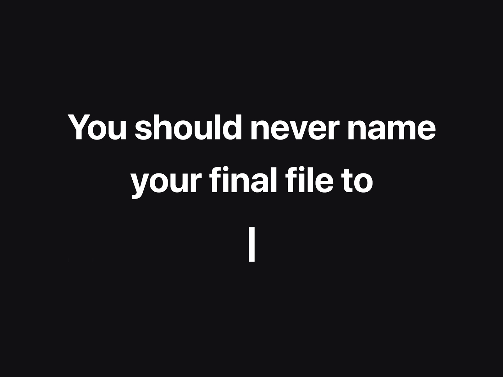 Never Say ‘Final’ Again animation broken design graphic design merih guz rebound wrecked