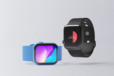 Smartwatch Mockup abstract apple clean clock design device display gadget mockup realistic simple smartwatch smartwatch design smartwatch mockup smartwatch template smartwatches ui ux web website