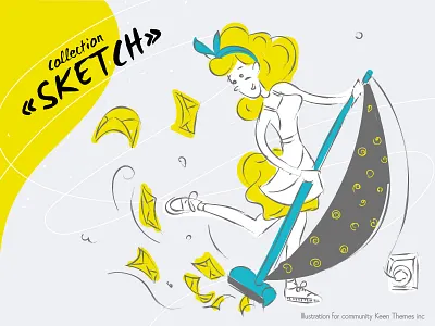 illustration on "Clean Up" очистка