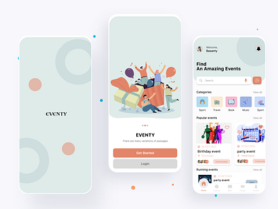 Eventy app app event figma typography ui uiux