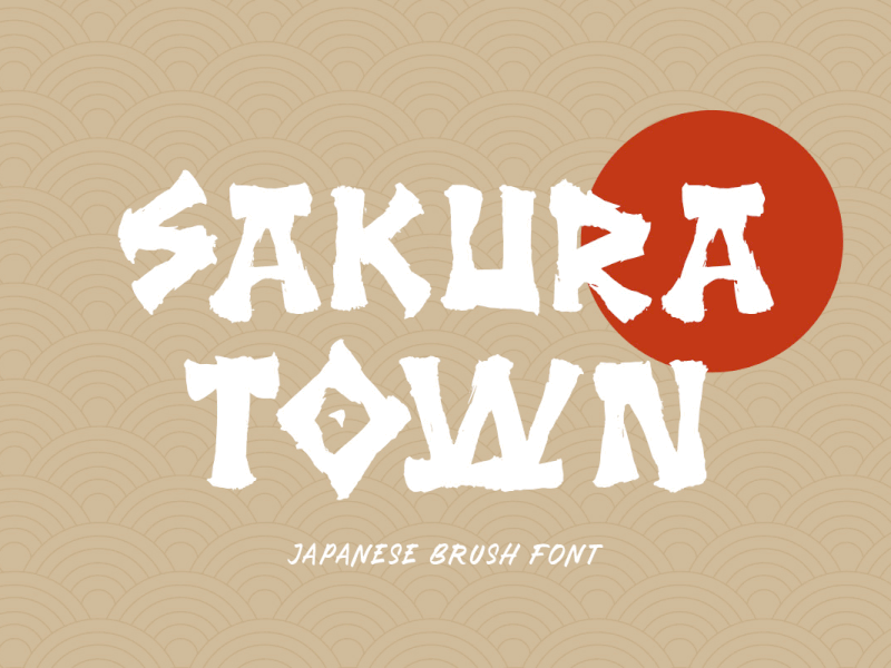 Sakura Town - Brush Typeface freebies game font