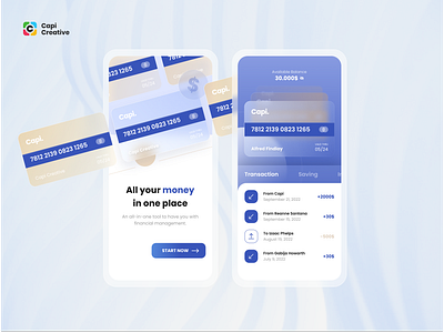 Finance - Mobile App UI Concept banking capi cards creative creditcard design finance internetbanking mobile mobile app money transfer ui
