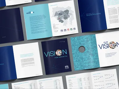 ACNB Corporation 2021 Annual Review annual report annual report design aqua bank banking blue design diecut publication publication design