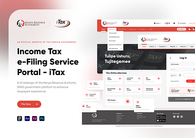 Income Tax eFiling Portal - KRA iTax crypto dashboard finance income money revenue tax ui ux