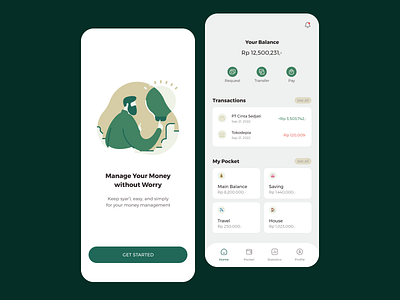 Sharia Finance App analysis app application bank illustration mobile sharia ui user interface