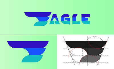 EAGLE branding design fly graphic design illustration lettermark logo minimalist modern simple technology typography vector