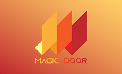 MAGIC DOOR branding colorful design gradient graphic design illustration lettermark logo minimalist modern simple typography vector