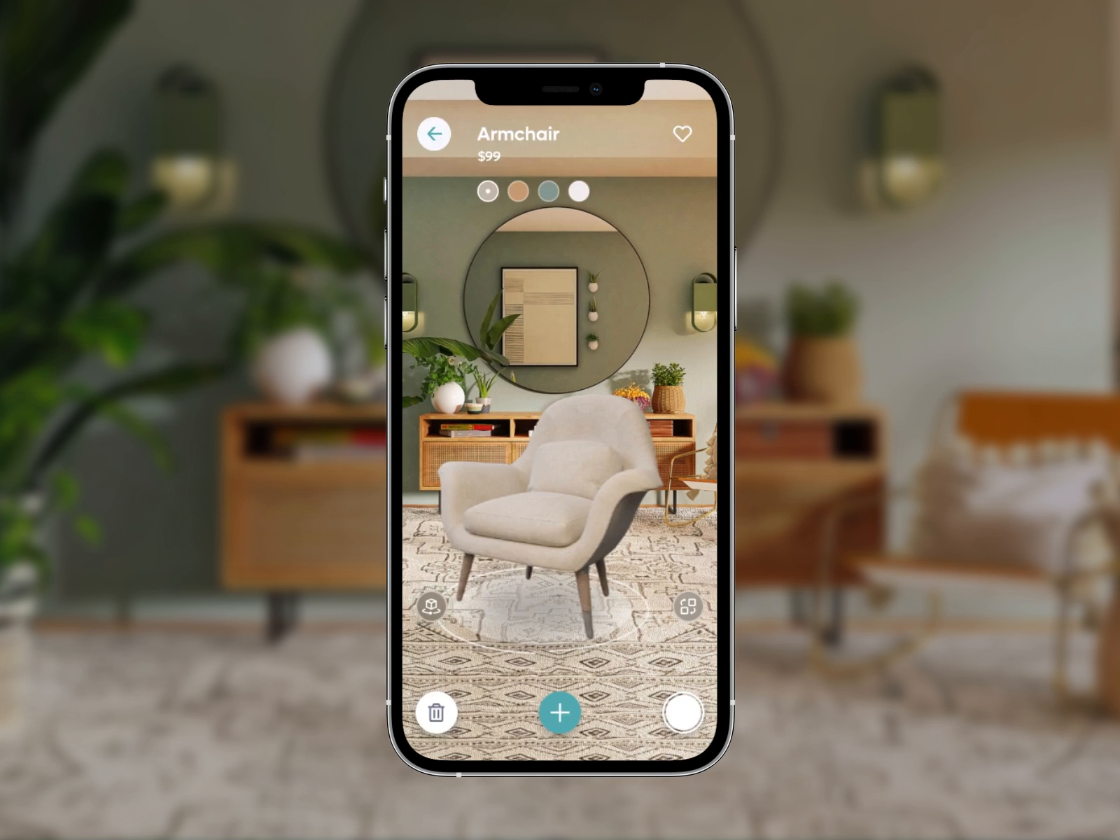 Homely AR Furniture Placement by AR Camera Scan by Musemind Mobile on