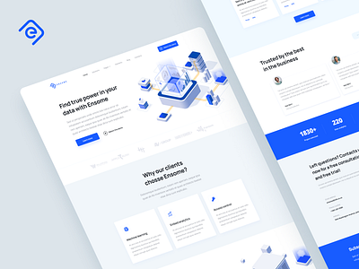 Ensome | Website template - Download for free branding design ensome free freebie graphic design illustration strivence template typography ui ux website wordpress wp