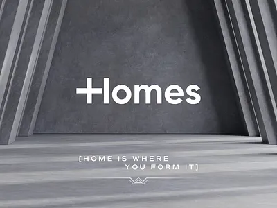 Plus Homes branding graphic design logo