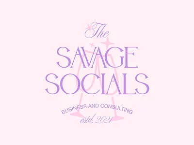Logo design for a consulting firm Savage Socials branding design feminine logo graphic design logo minimal minimalism minimalist minimalistic simple design vintage logo