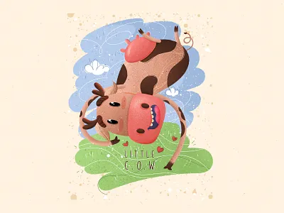 The Cow 2d art character design design digital painting digitalart illustration