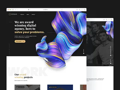 Digital agency Landing page agency colorful creative landing page ui design ux design webdesign