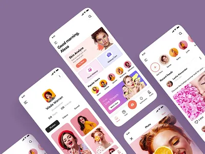 Beauty App Design – Modern Makeup App UI and Home Screen Design ai app design ai app ui design app app design app home page app ui design app ux design beauty app beauty app ui design cosmetics app cosmetology app home screen makeup app makeup app design makeup ar mobile app mobile app design mobile app designer modern app ui skin care app