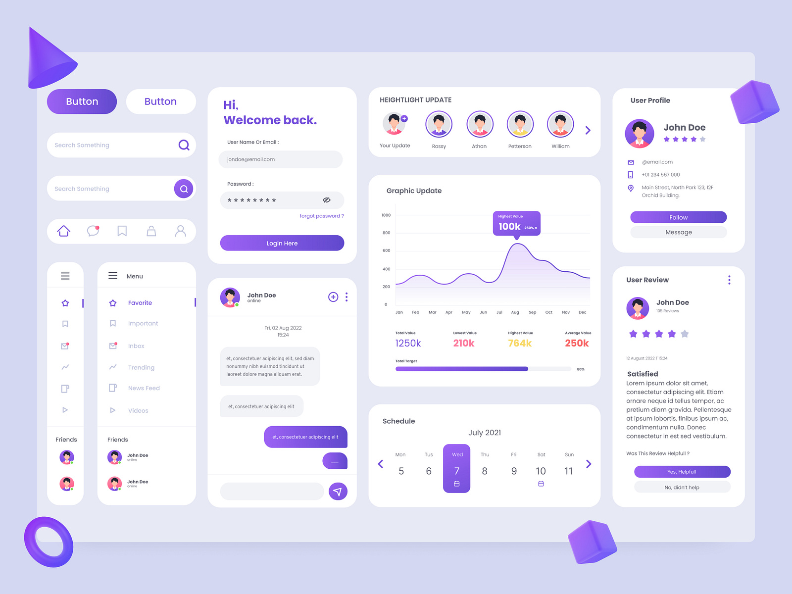 UI/UX Design Components by Brijesh Vadukia on Dribbble