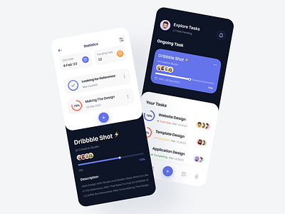 Task Management App design by Uishark for Ui Sharks on Dribbble