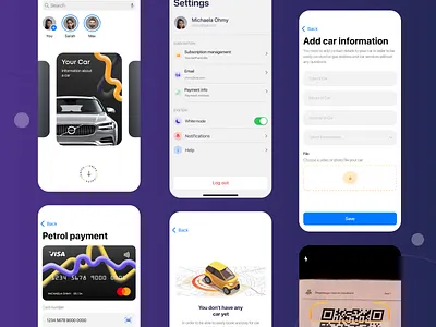 Car Maintenance App app application appupdate branding car carrepair design familysubscription illustration interface logo mobapp mobile motion services shot subscription ui ux web