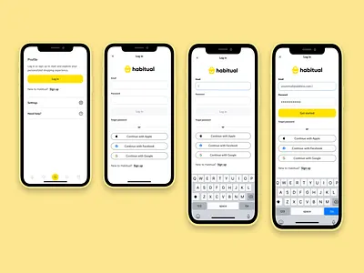 Log In Process app app ui color creative design designer figma figma design figmadesign freelancer interface ios ios app design ios interface mobile mobile app mobile ux ui user experience user interface
