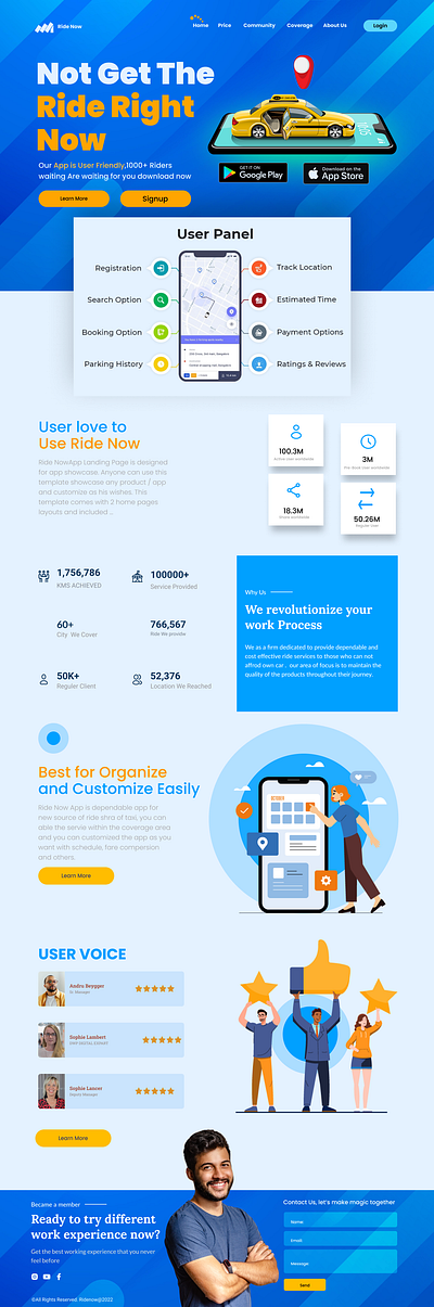 Apps Landing page UI ui ux