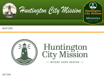 Huntington City Mission Logo Refresh logo design logo refresh