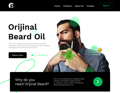 Beard Oil Product UI Page branding graphic design ui