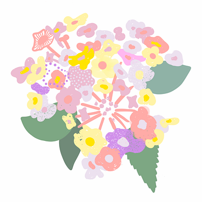 abstract flowers abstract design illustration