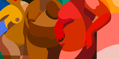 Good fat blog illustration character character design day fat fun minimal art mother night pattern plus size red shapes sisters vector vector art web illustration