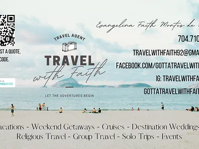 Travel with Faith Business Card branding content design graphic design logo typography