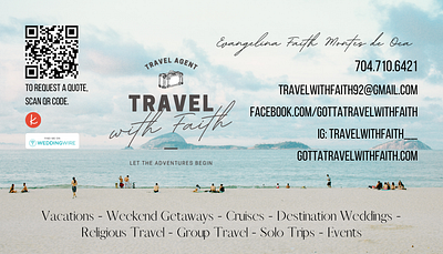 Travel with Faith Business Card branding content design graphic design logo typography
