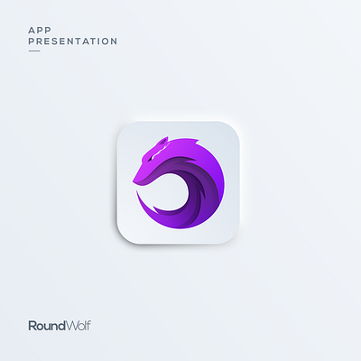 RoundWOlf Icon animal app app icon branding design icon illustration logo wolf