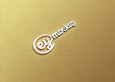 Free Gold 3D Logo Mockup 3d design download mock up download mock ups download mockup free gold illustration logo mockup mockup psd mockups psd