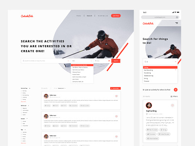Find Your Pal Web & Mobile View activity design illustration minimal pal ui ux