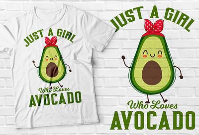 A Girl Avocado T-shirt best selling t shirt branding design graphic design illustration motion graphics tee design typography