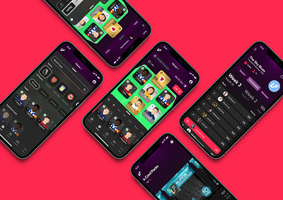 UltimateFan app cardpacks design fantasyfootball fifa football fut gambling game gamification interface minimal multiplayer permierleague portfolio sport team ui uidesign ux