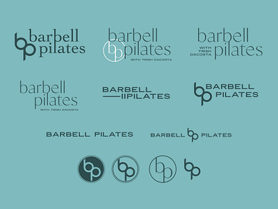 Barbell Pilates Logo Options brand collateral branding design designart graphic design logo vector