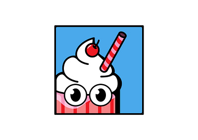 Cherry smoothie float🍒 cartoon graphic design illustration logo