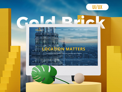 Goldbrick-UI/UX design illustration logo ui vector