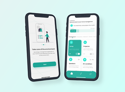 Home management app checkout design home illustration login management ui ux