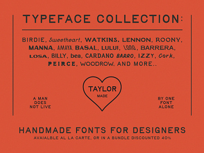 Typeface Collection brand identity display font font collection font design graphic design grids handmade layouts military oldschool script typefaces typography vintage vintage type