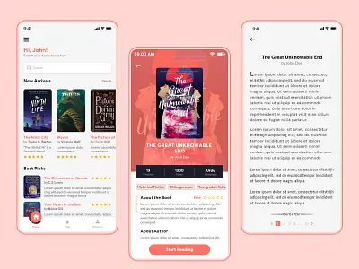 Books App UI UX app app ui ux art design e book graphic design illustration minimal mobile app online reading reddit ui ux