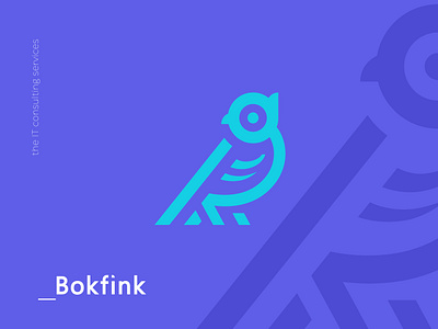 Bokfink bird design graphic design logo logotype symbol vector