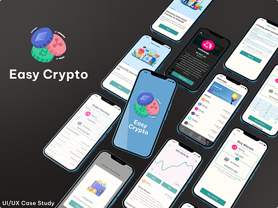 EasyCrypto - Cryptocurrency Trading Application app case study cryptocurrency design finance product design ui