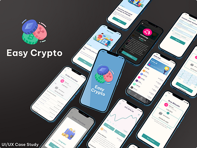 EasyCrypto - Cryptocurrency Trading Application app case study cryptocurrency design finance product design ui