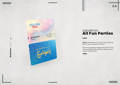 All Fun Parties Business Card branding business card color composition cosmic design fun graphic design guideline illustration logo party promotion ui vector visiting card