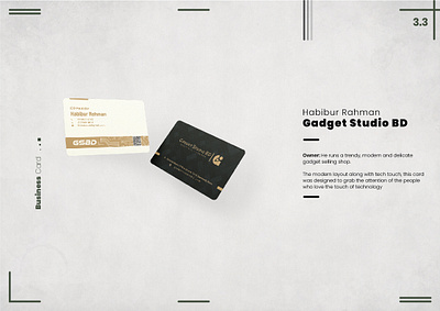 Gadget Studio BD Business Card bangladesh branding business card composition design elegant gadget graphic design guideline illustration logo luxury modern online promotion vector visiting card